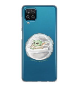Samsung Galaxy M22 Uyumlu Yoda Tasarımlı Şeffaf Telefon Kılıfı