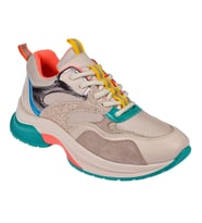 Pullman Simli Kadın Spor Ayakkabı Sneaker SMS-30162 BEJ SİMLİ