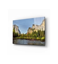 Miyrem Glasses Collection -A1^#  Doğa Manzara Cam Tablo (Çok Renkli)