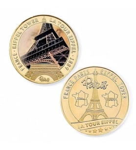 Eyfel Kulesi Eiffel Tower Paris Fransa Anı Koleksiyon Metal Hatıra Parası CP001
