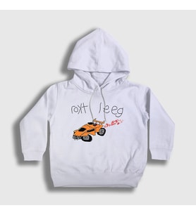 Presmono Unisex Çocuk Beyaz Rokt Leeg Oyun Rocket League Kapüşonlu Sweatshirt 493008tt