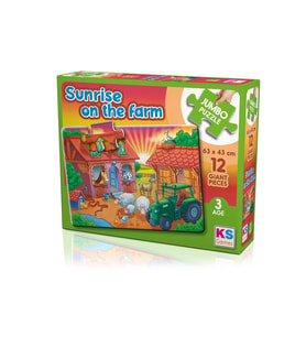 Ks Puzzle Sunrise On The Farm Jumbo Puzzle
