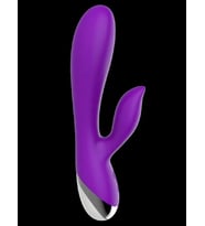 Fastieshop Titreşimli Şarjlı Rabbit Vibratör 19.5 cm (Mor)