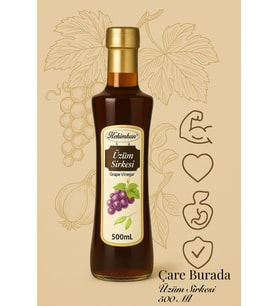 Hekimhan Üzüm Sirkesi 500 ml (KATKISIZ)