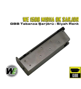 WE M1911A BK GBB 15BB AIRSOFT TABANCA ŞARJÖRÜ - SİYAH