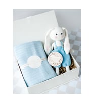 VanilyaGift Yenidoğan erkek bebek hediye kutusu-Mavi-Hoşgeldin Bebek Hediyesi