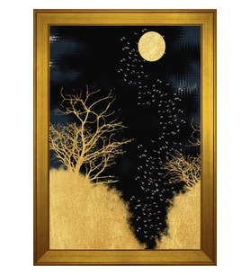 Manzara Temalı Kanvas Tablo 50 x 70 cm Gold Çerçeve