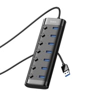 Hoco HB40 7xUSB 2.0 Anahtarlı USB Hızlı Şarj ve Veri Okuyucu-(5775)