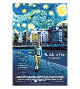Paris'te Gece Yarısı Tablo Ahşap Poster Dekoratif