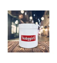 Beyaz Gothic Tarz Küllük Babygirl Baskılı Kül Tablası
