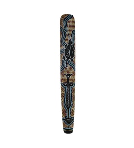Ahşap Aborjin Mask 100 cm Renkli Duvar Dekoru Maske (Karışık)