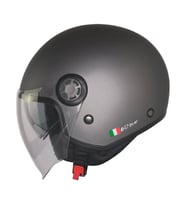 Motosiklet Yarım Kask Güneş Vizörlü ECE 22.06 Motor Kaskı Mat Grey