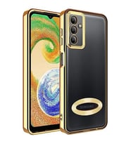 coverzone Samsung Galaxy A14 ile uyumlu K?l?f Kamera Korumal? Logo G�steren Parlak renk kenar �izgileri ile ??k bir tasar?m Colored Z-Omega Kapak (L?LA)