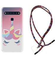 TCL 10L 10 Plus 10SE 20E 20SE 30 L7 Kılıf Boyun Asklı Rasta Silikon Sweety Unicorn 1737