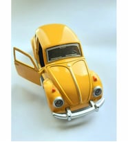 Dekoratif Hediye Sarı Çek-Bırak Metal Vosvos Araba Dıe Cast Büyük Boy 12cm
