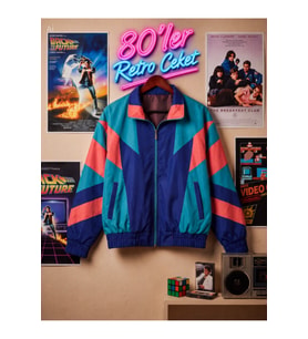 Kadın - Erkek 80'ler Dönemi Retro Ceket