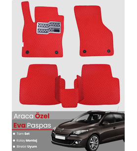 RENAULT MEGANE 3 STATİON WAGON (2008-2016) Uyumlu EVA Paspas Tam Set–Oto Paspas,Araca Özel