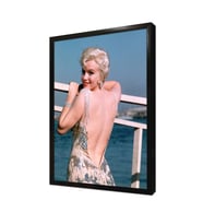 Marilyn Monroe Sırt Dekolteli Çerçeveli Mdf Tablo