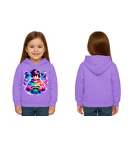 Unisex roblox Baskılı Çocuk Swaetshirt  Baskılı Kapüşonlu 3 İplik Şardonlu (Lila)