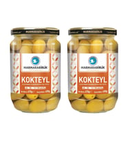 MarmaraBirlik Yesil Kokteyl Zeytin 400 gr Cam 4XL 3XL x 2 Adet