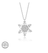 Swarovski Taşlı Gümüş Kartanesi Bayan Kolye