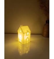 Kış Evi Mumluk Noel Yılbaşı Süsü Dekoratif Biblo Tealight Mumluk Seti Mum Dahildir