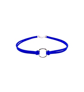 Parlament Mavi Kadın Süet Round Choker