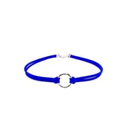Parlament Mavi Kadın Süet Round Choker