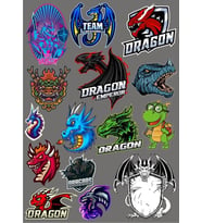 Dragon Ejderha Sticker Set 13 Parça Telefon, Tablet, Defter, Laptop Sticker