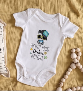BK Kids Sıkıntı Yok Dedem Halleder Tasarımlı Bebek Body Zıbın - Model 2