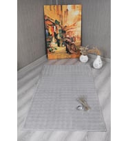 evilla Dekoratif Bubble Uzun Tüylü Yumuşak Puffy Peluş Kaymaz Yıkanabilir Salon Koridor Halı Yolluk Gri 80 x 150