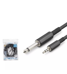 Hadron HDX1078 6.35mm to 3.5mm Gitar ve Enstrüman Kablosu 5 Metre