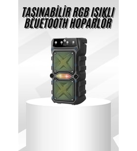 Çift Çıkışlı Güçlü Bataryalı Kablosuz Yüksek Ses Kaliteli Bluetooth Hoparlör