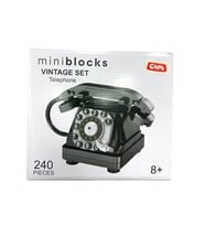 Miniblocks Vintage Çevirmeli Telefon Yapım Seti – 240 Parça (Çok Renkli)