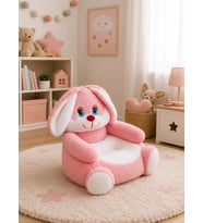 Yumuşak Kumaş Tavşan  Bebek Çocuk Puf (Pembe)