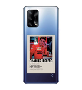 Oppo A74 Uyumlu Charles Leclerc Desenli Şeffaf Telefon Kılıfı