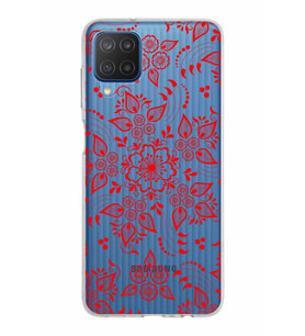 Samsung Galaxy M12 Kapak Nostalji Desen Tasarımlı Şeffaf Silikon Kılıf