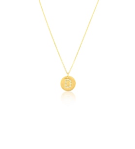 Milet Kuyumculuk 0,08 ct Pırlanta Harf Kolye (Altın)