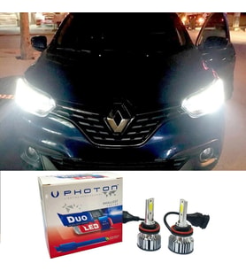 Renault Kadjar Led Xenon Sis Far Ampulü H8 Duo Yeni Seri Beyaz