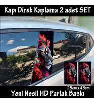 aslan folyo - 2kapı için 2adet sticker kaplama - tuning modifiye