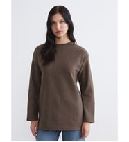 LCWAIKIKI Classic Bej Soft Touch Taşlı Kadın Sweatshirt Tunik
