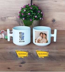 Babaya Hediye Kupa Bardak T Fotoğraflı Babalar Günü Doğum Günü Hediyesi