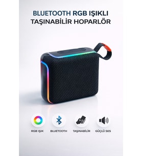 RGB Led Bluetooth Hoparlör Taşınabilir Bluetooth Speaker Güçlü Ses Performansı