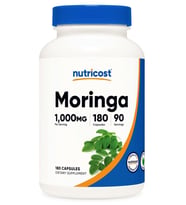Nutricost Moringa  500mg, 180 Capsules (90 Servings) Abd Menşei (Renksiz)