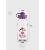 Renga Ufo Kids Surfing Desen 250 ml Cam Şişe 182030 Turkuaz (Mor)