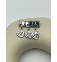 Çelik Silver Pembe Taşlı Sallantılı Nomi Charm - 25crm102