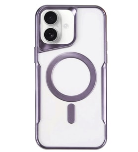 Newface Apple iPhone 16 Kılıf Boyi Magsafe Silikon Kapak - Derin Mor