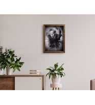 BK Home Atatürk Tasarımlı Doğal Masif Ahşap Çerçeveli Tablo 45x65cm-17