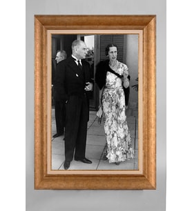 Çerçeveli Paspartulu Atatürk Tablo a618 (Gold)