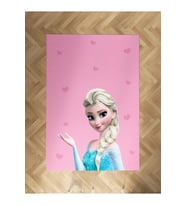 MEKTA HOME BEBEK VE ÇOCUK ODASI Pembe Elsa Desenli Halı